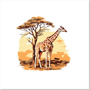 Watercolor Giraffe Posters and Art